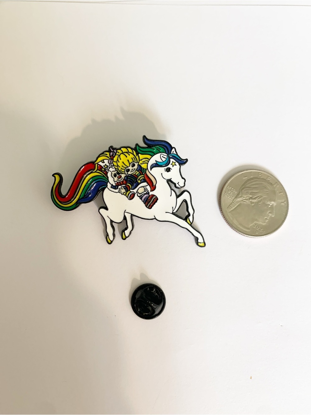 New Rainbow Brite & Friends 80s Cartoon Enamel Pin Brooch 1 1/2 inch - Picture 3 of 3
